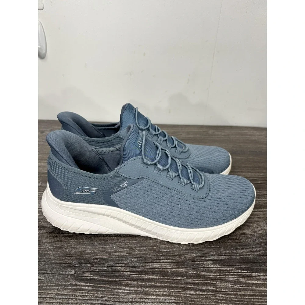 Skechers Shoes Womens Size 9.5 Blue BOBS Slip-Ins Memory Foam Sneaker Low Top